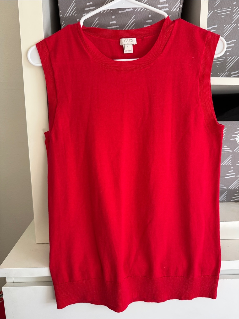 J. Crew Bright Red Sleeveless Knit Tank